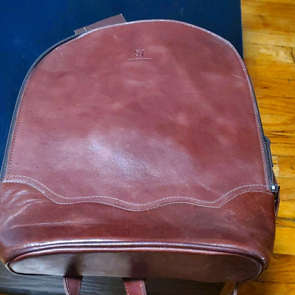 Leather backpack